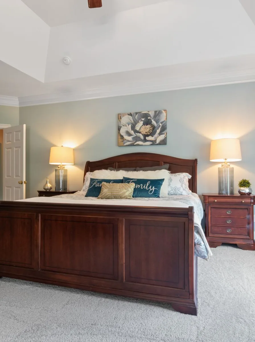 Bed made with professional stylist technique