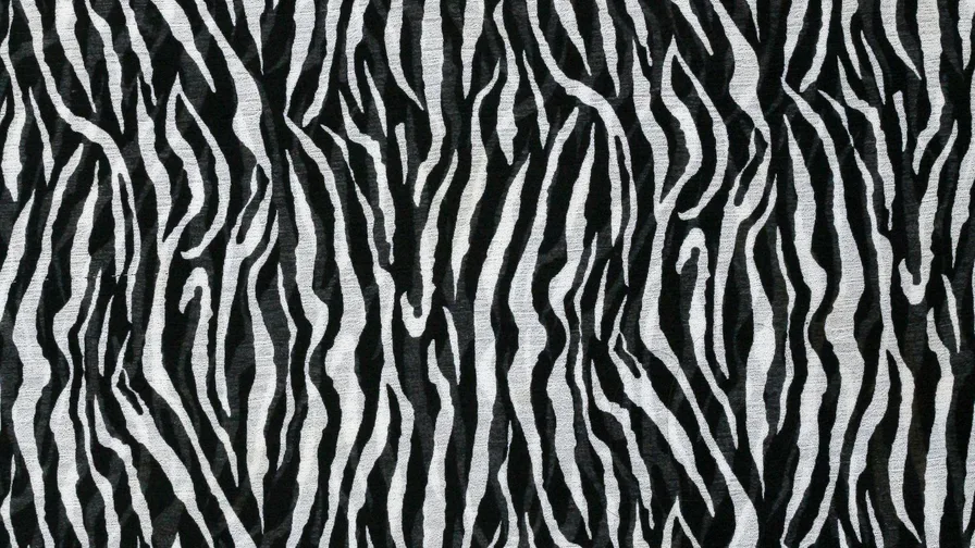 Striking animal print accent wall in modern living room