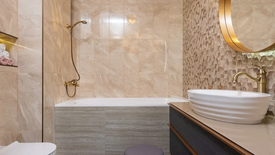 Bright transformed bathroom after easy weekend makeover with fresh paint and decor