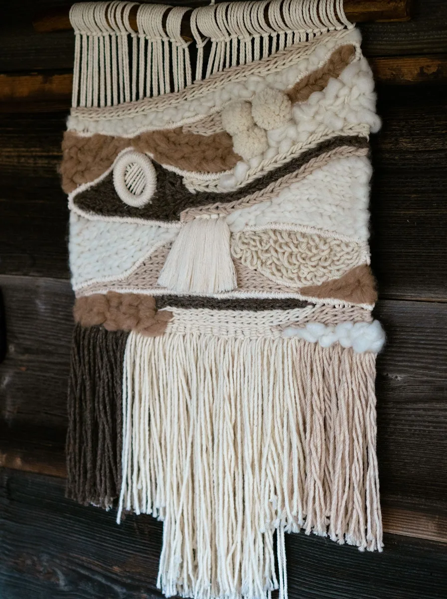 Mudcloth textiles, boho wall idea