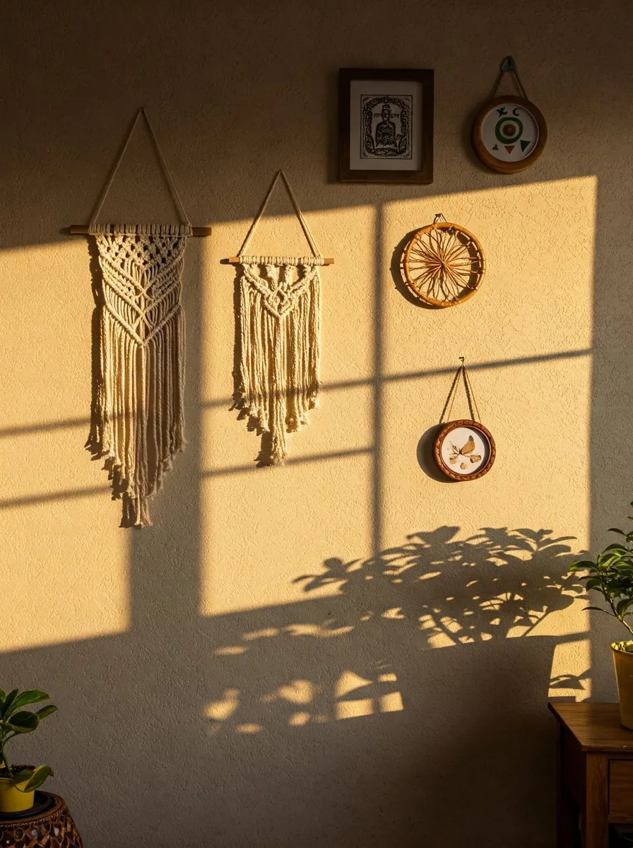 Tapestry or textile, boho wall idea