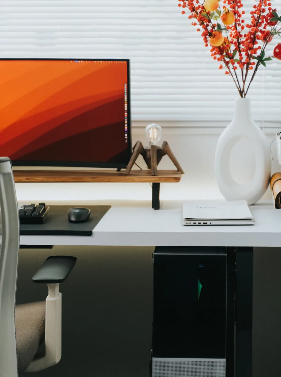 Designer office chair with a sculpted seat