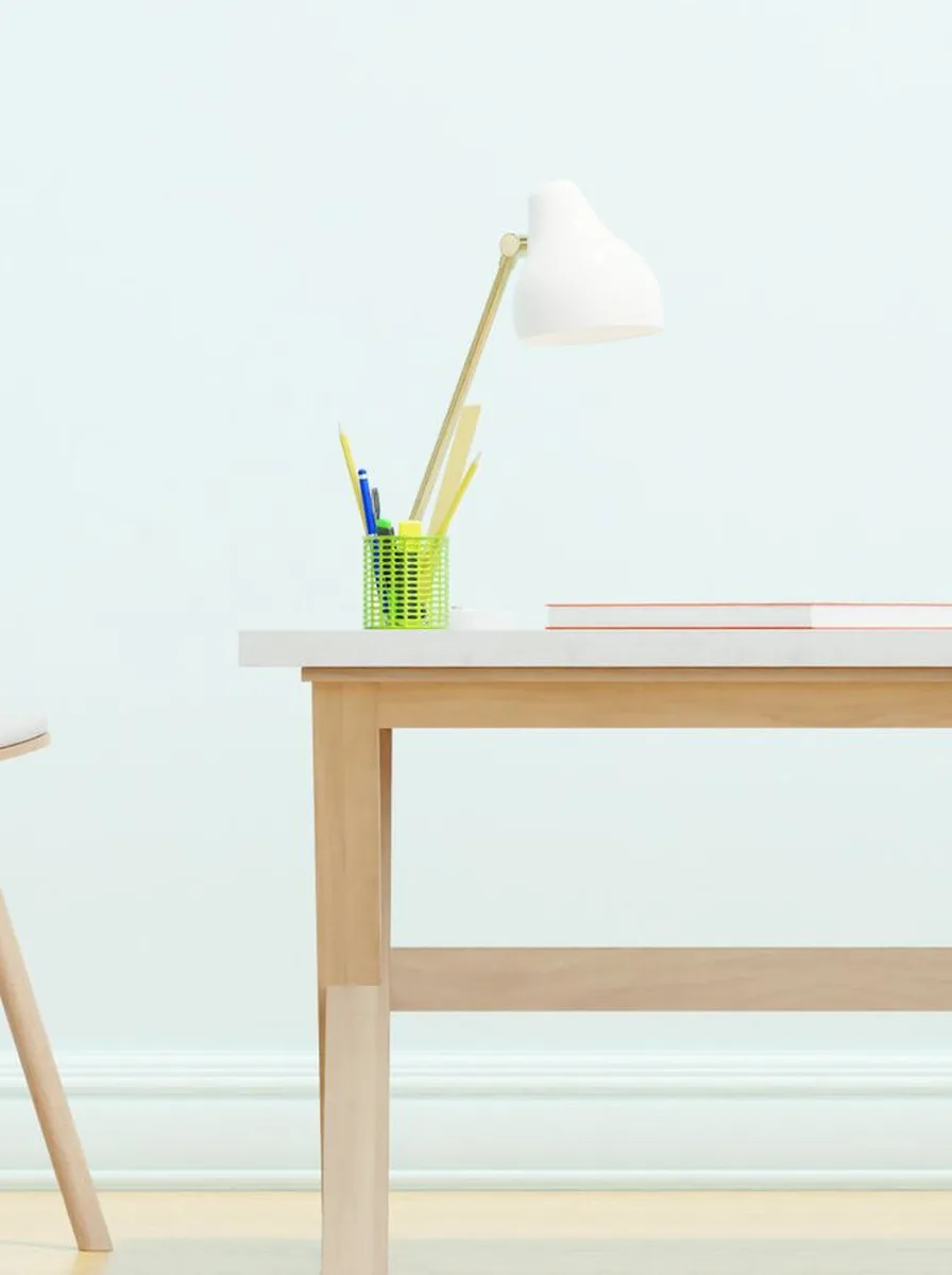 White office chair in a bright airy room