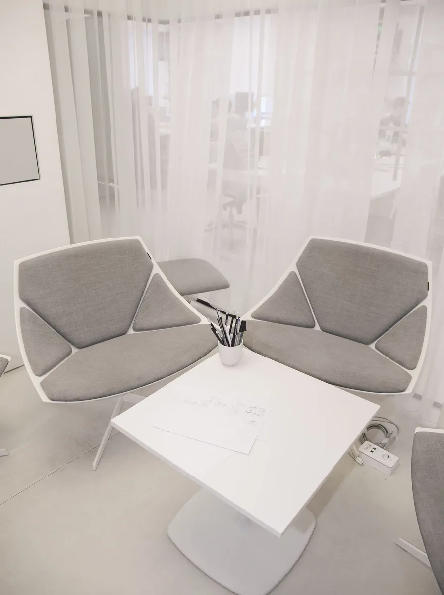 Office chair in a bright workspace