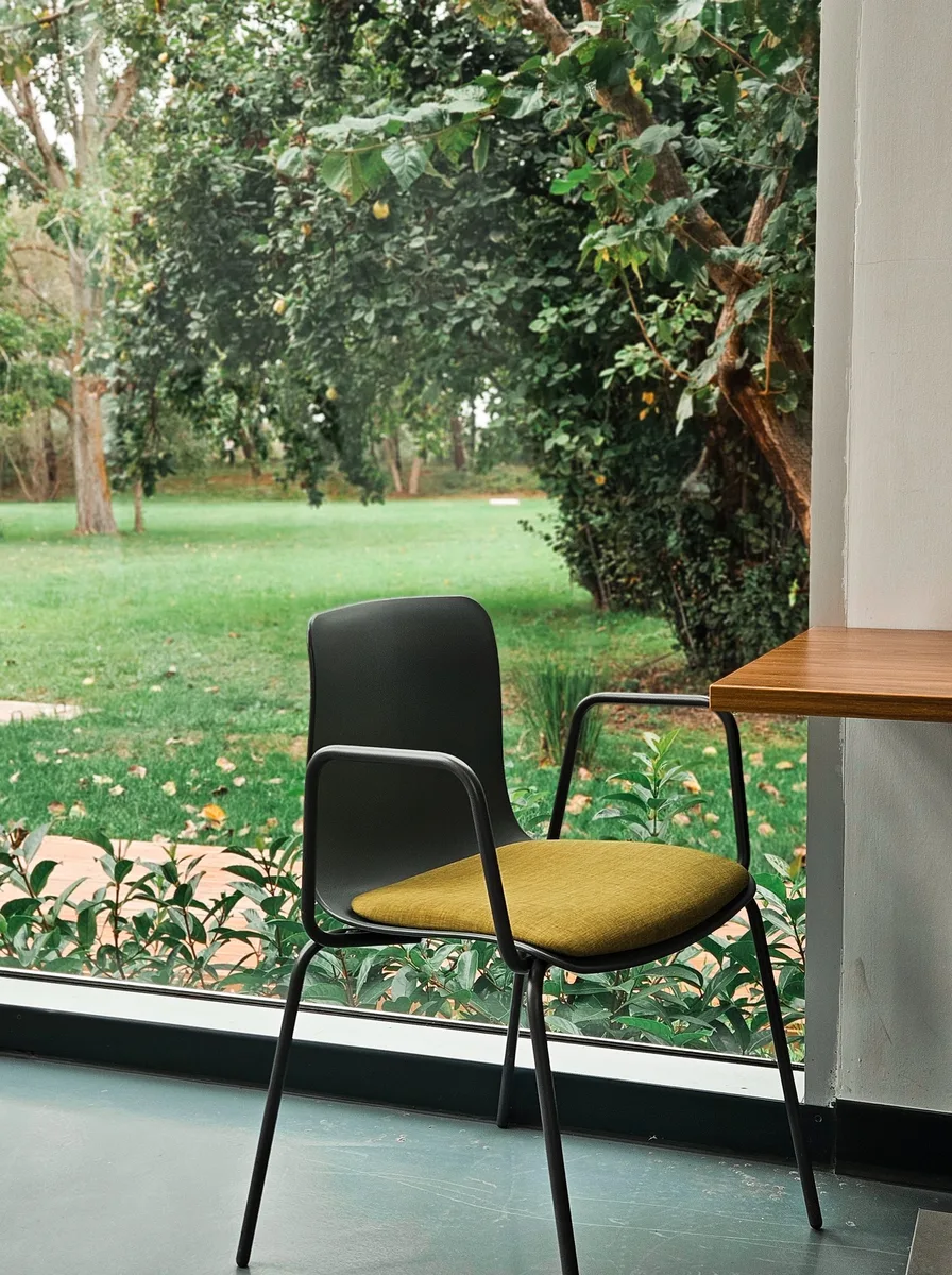 Modern office chair at a clean desk setup