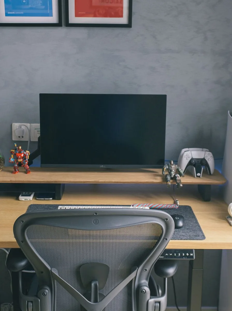 Office chair in a bright workspace