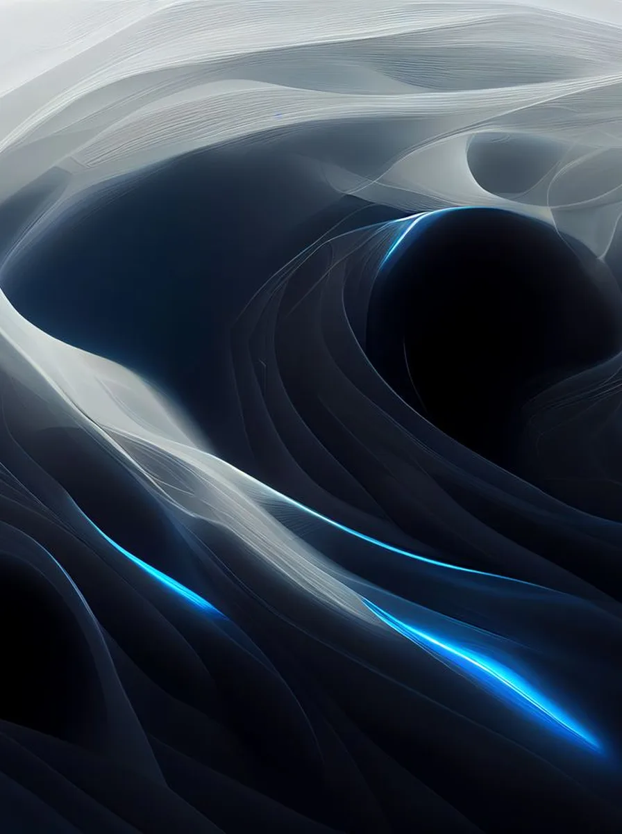 Dark navy abstract canvas with silky wave-like texture