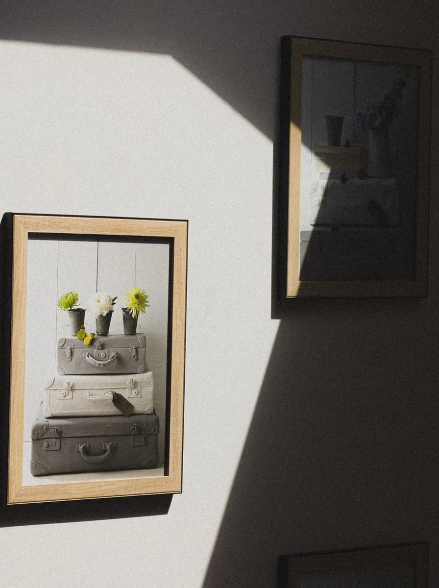 Art above a console table, gallery wall idea