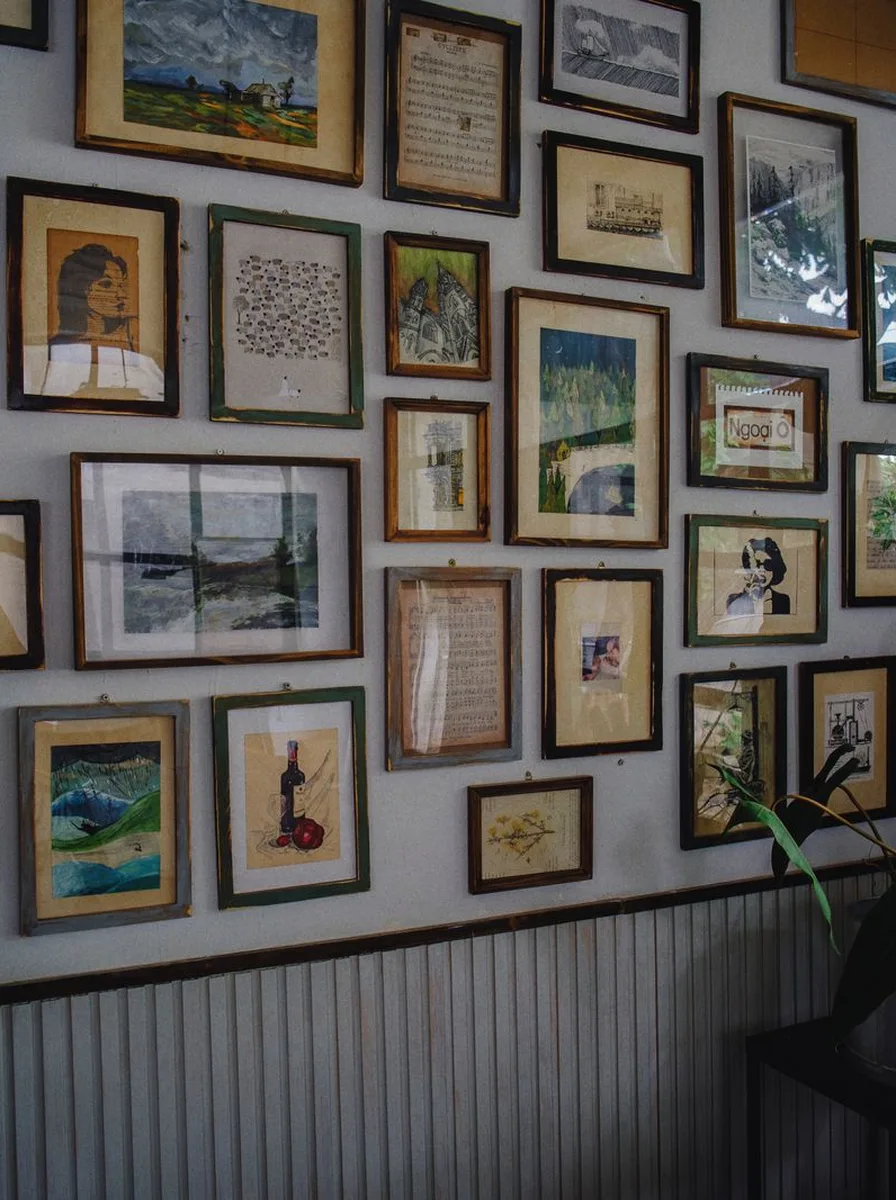 Childrens art like masters, gallery wall idea