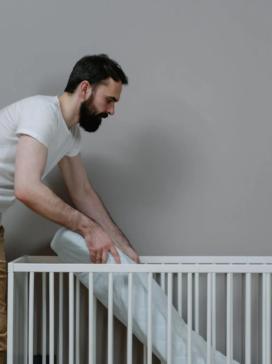 Styled open shelves in luxury nursery