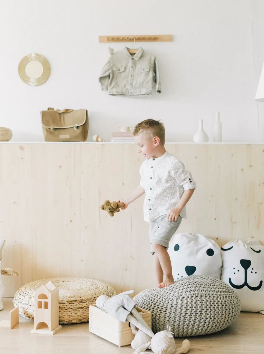 Nursery with blackout roller shades