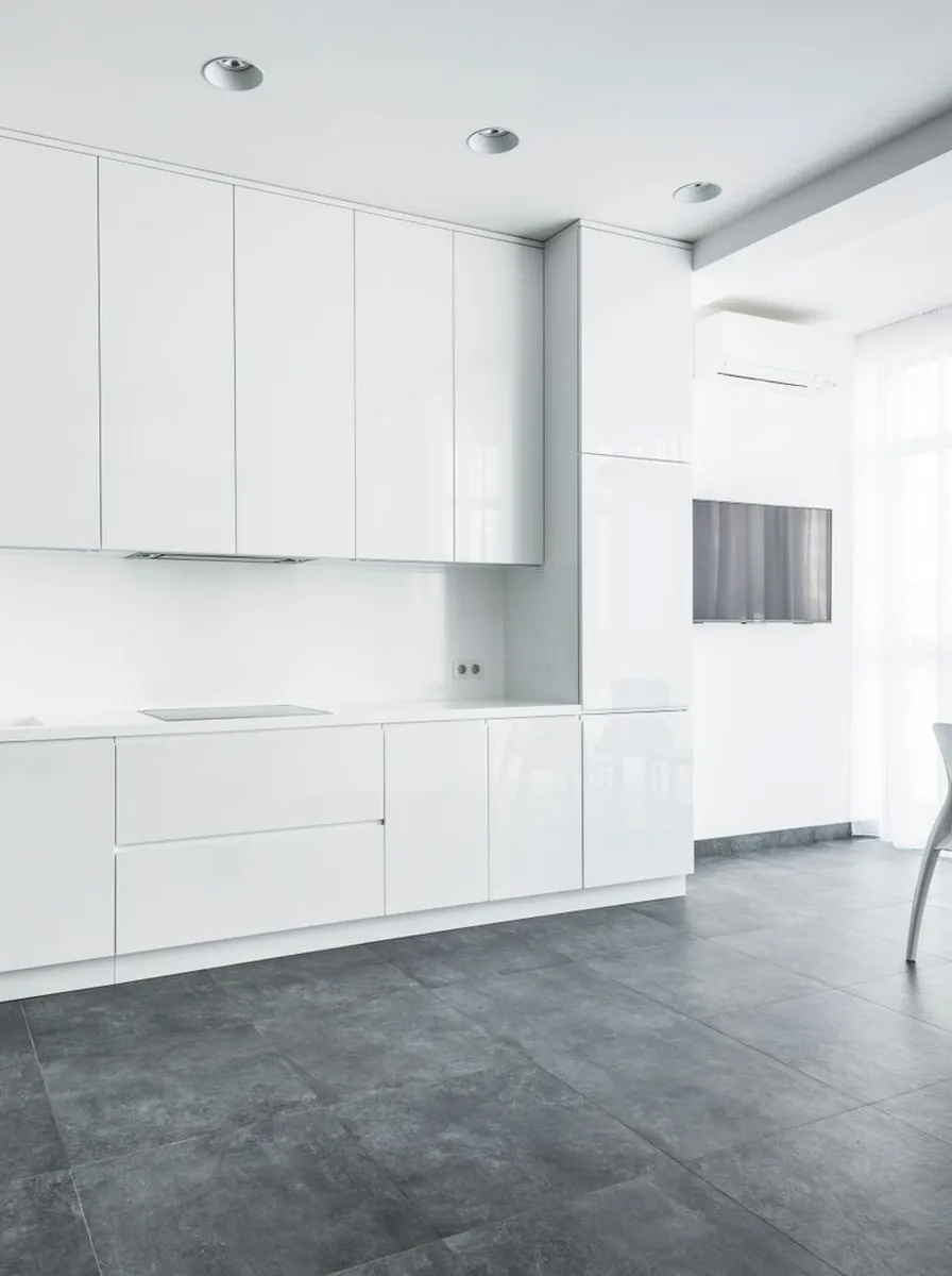 Finish with a Living Green Outlook — modern luxury kitchen with large windows