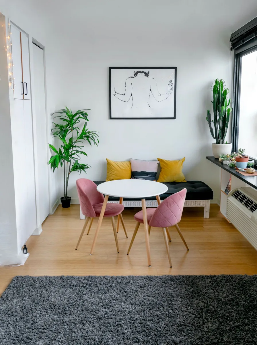 Corner floating shelves using dead corner in tiny kitchen