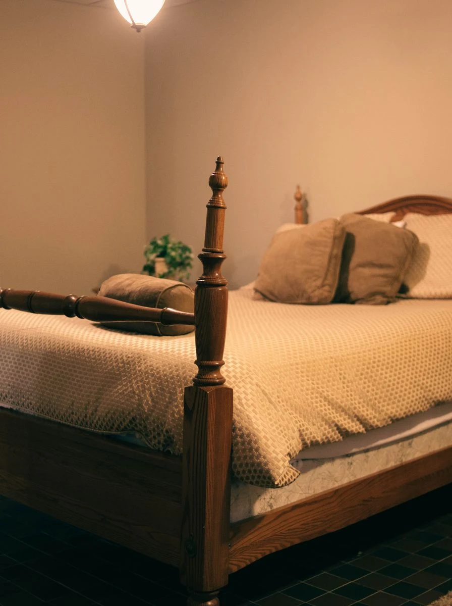 Industrial Pipe-and-Wood Bed