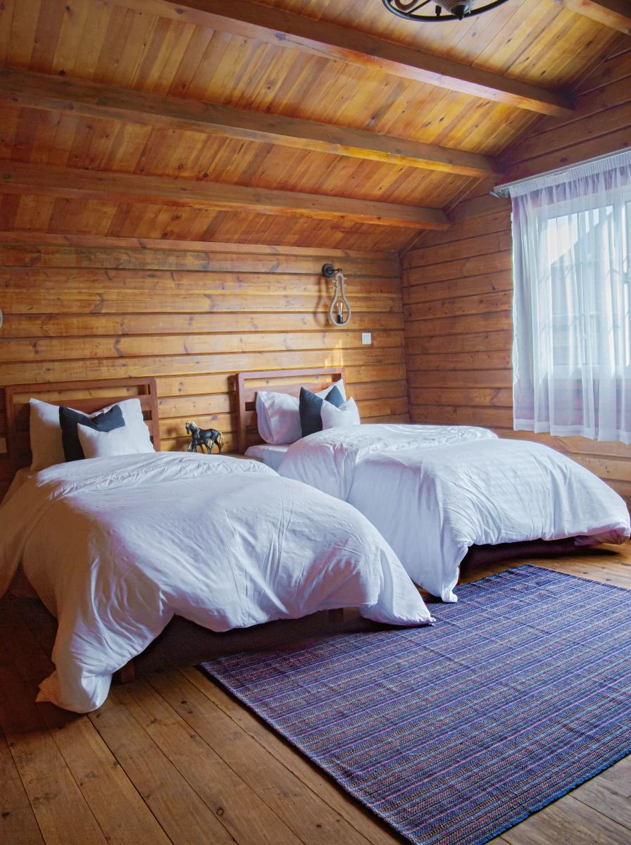 Rustic Platform Bed with Storage