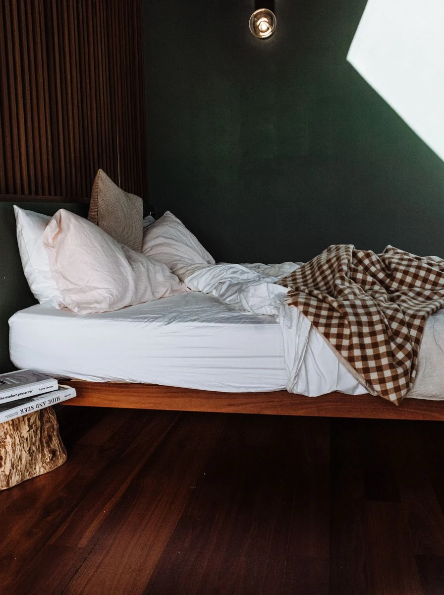 Whitewashed Oak Bed