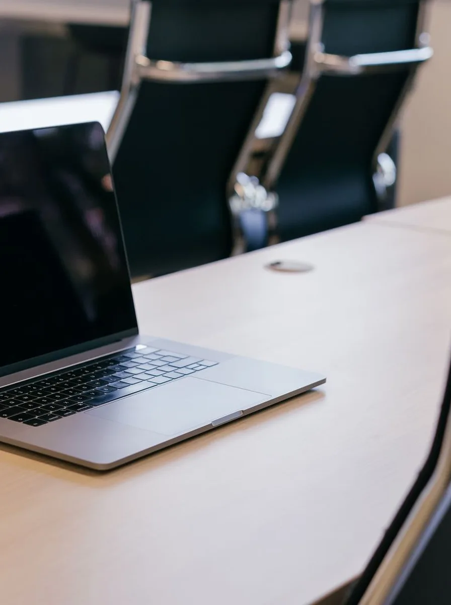 Modern office chair at a clean desk setup