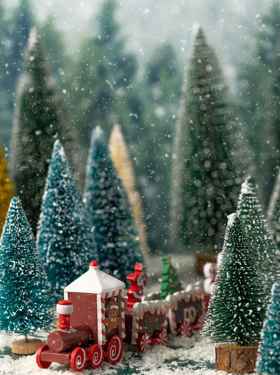 Beautifully decorated Christmas tree with warm glowing lights